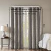 Knitted Jacquard Damask Total Blackout Grommet Top Curtain Panel (Only 1 Pc Panel)