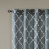 Fretwork Print Grommet Top Window Curtain Panel (Only 1 Pc Panel)