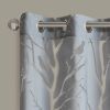 Grommet Top Sheer Bird on Branches Burnout Window Curtain (Only 1 Pc Panel)
